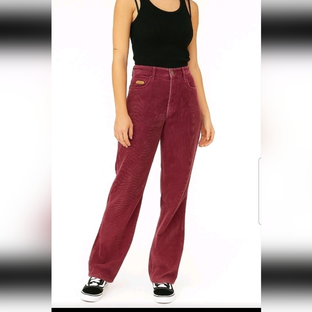 Empyre Womens Berry Tori 90s Corduroy High Waisted Wide Leg Skate Pants 28